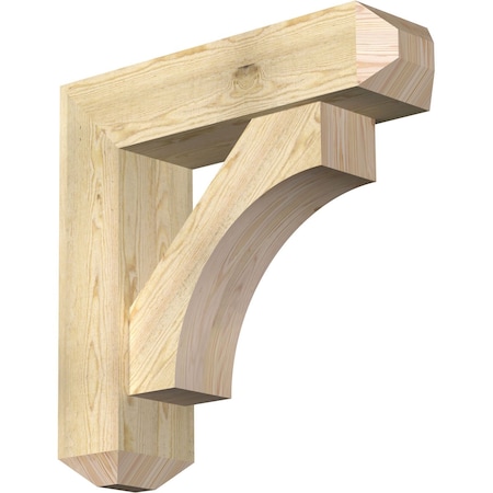 Ekena Millwork Westlake Craftsman Rough Sawn Bracket w/ Offset Brace, Douglas Fir, 8"W x 30"D x 30"H BKT0806X30X30WTL04RDF